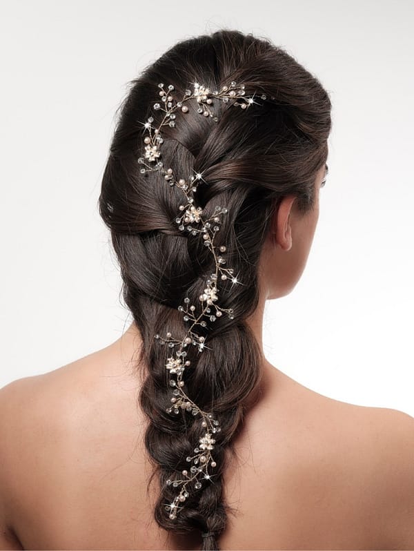 Νυφικό αξεσουάρ μαλλιών | BB-8593 Hair Jewelry | Extra long