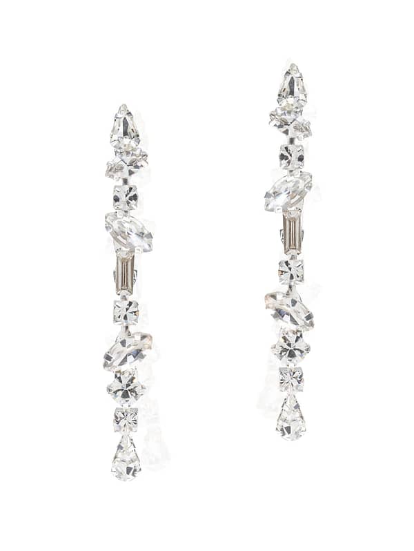 Νυφικά σκουλαρίκια | NC-1333 Earrings Silver - Image 3