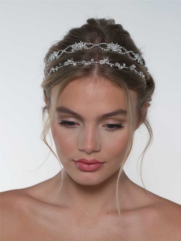 Νυφική στέκα | BB-236 Hair Jewelry ( Silver and Gold ) - Image 3