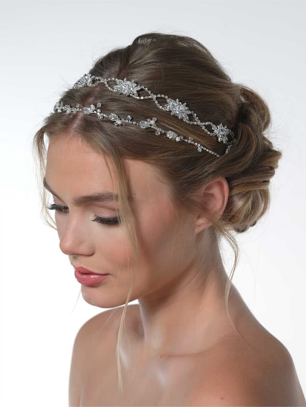Νυφική στέκα | BB-236 Hair Jewelry ( Silver and Gold ) - Image 6