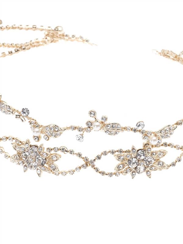 Νυφική στέκα | BB-236 Hair Jewelry ( Silver and Gold ) - Image 12