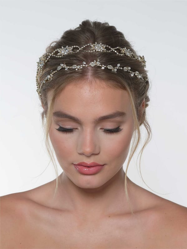 Νυφική στέκα | BB-236 Hair Jewelry ( Silver and Gold ) - Image 14
