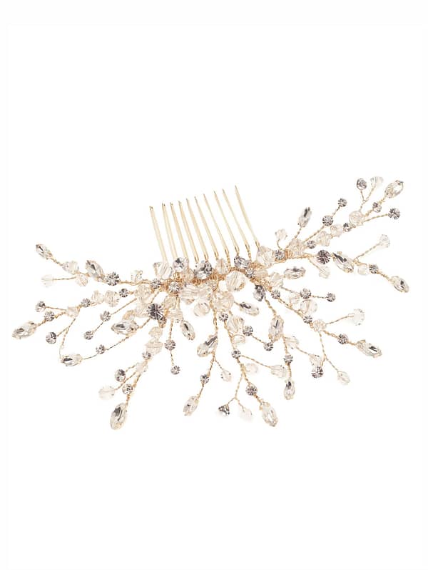 Νυφικό χτενάκι | BB-7607 Hair Jewelry Gold - Image 2