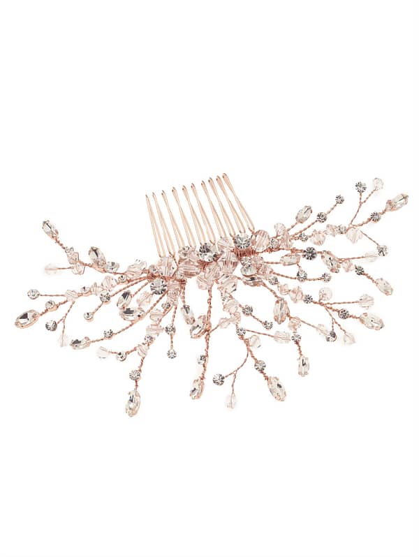 Νυφικό χτενάκι | BB-7607 Hair Jewelry Rose Gold - Image 2